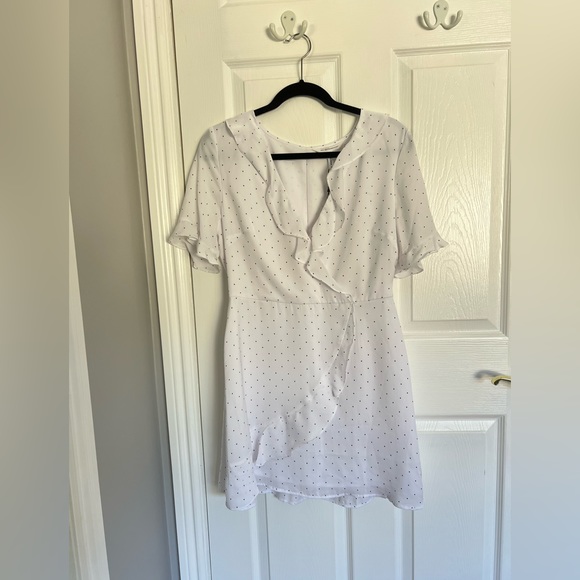 BCBGeneration Wrap Dress in Optic White - Picture 2 of 5
